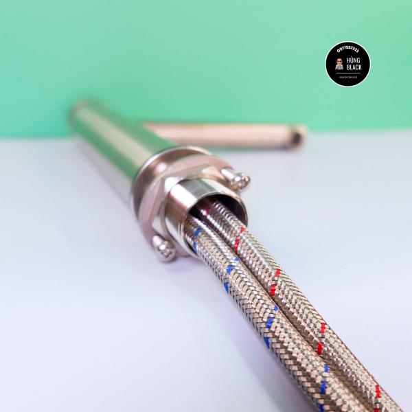 Vòi lavabo SUPOR 252907-02-LS inox 304 nóng lạnh, vòi rửa mặt 30cm, vòi xoay 360 độ