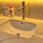 Vòi lavabo SUPOR 252907-02-LS inox 304 nóng lạnh, vòi rửa mặt 30cm, vòi xoay 360 độ