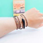 Cáp sạc nhanh C to C ĐỘC LẠ Wraps kiêm luôn vòng đeo tay, nhanh 60w, bọc dù bền, truyền dữ liệu. New Fullbox